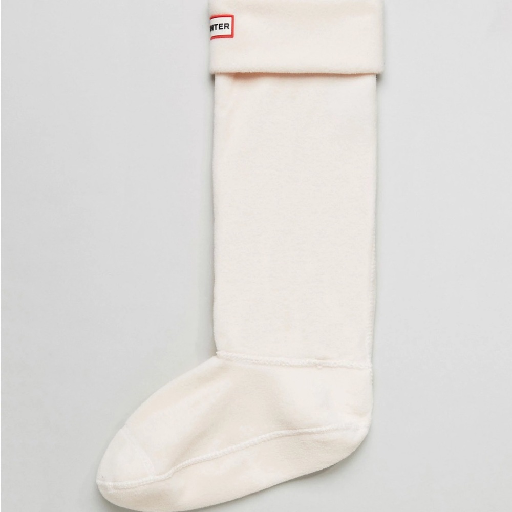 Hunter Original Tall Boot Socks Liners Natural White‎ M L (size 8) comfy fleece!